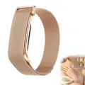 Bracelet acier inoxydable maille milanaise pour Google Fitbit – Couleur du bracelet BEIGE (D)