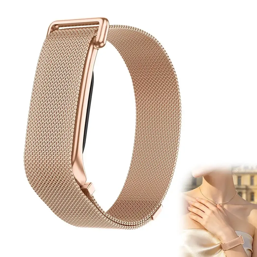 Bracelet acier inoxydable maille milanaise pour Google Fitbit