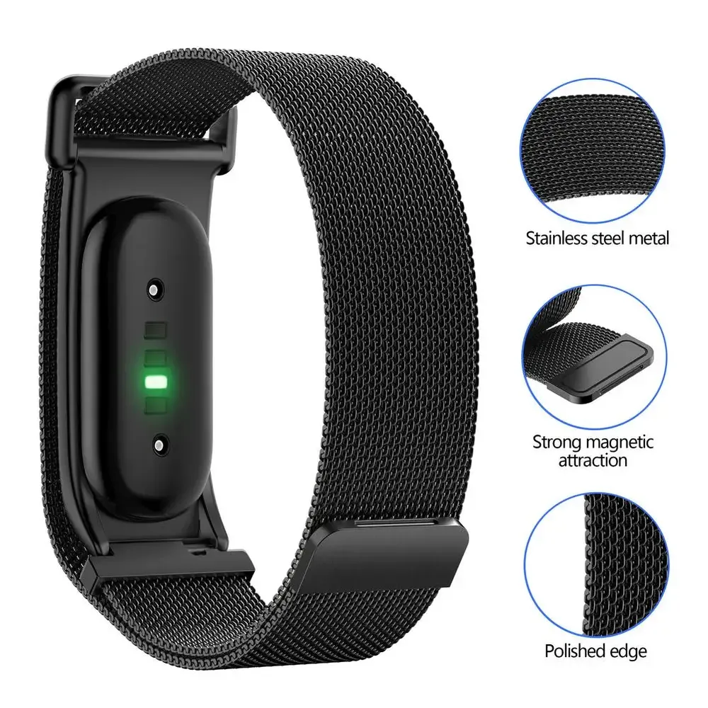 Bracelet acier inoxydable maille milanaise pour Google Fitbit