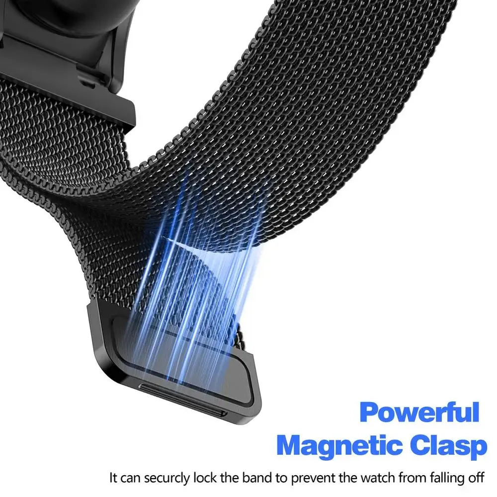 Bracelet acier inoxydable maille milanaise pour Google Fitbit