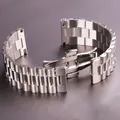 Bracelet acier inoxydable massif 16 à 22 mm – Couleur du bracelet Argent