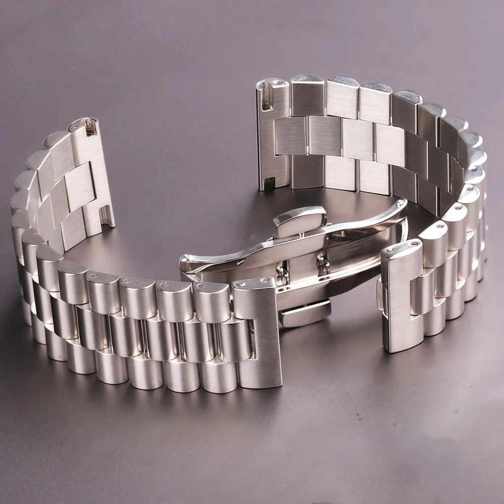 Bracelet acier inoxydable massif 16 à 22 mm