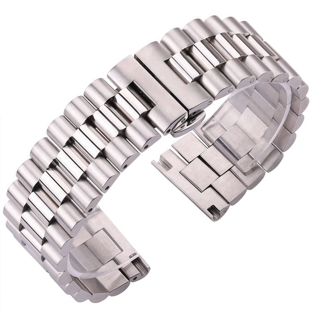 Bracelet acier inoxydable massif 16 à 22 mm
