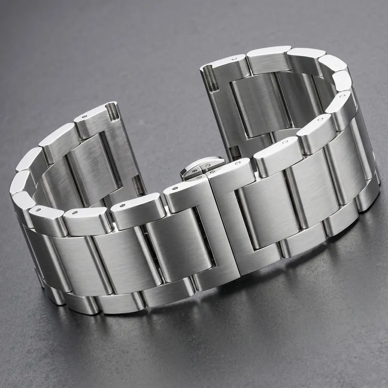 Bracelet acier inoxydable massif 18 à 24 mm