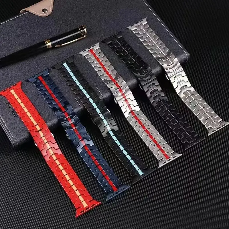 Bracelet acier inoxydable pour Apple Watch 38 à 49 mm