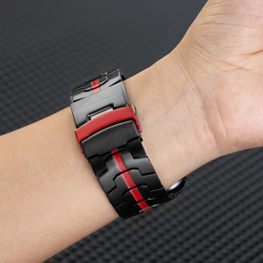 Bracelet acier inoxydable pour Apple Watch 38 à 49 mm
