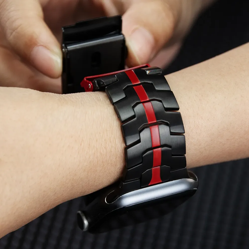 Bracelet acier inoxydable pour Apple Watch 38 à 49 mm