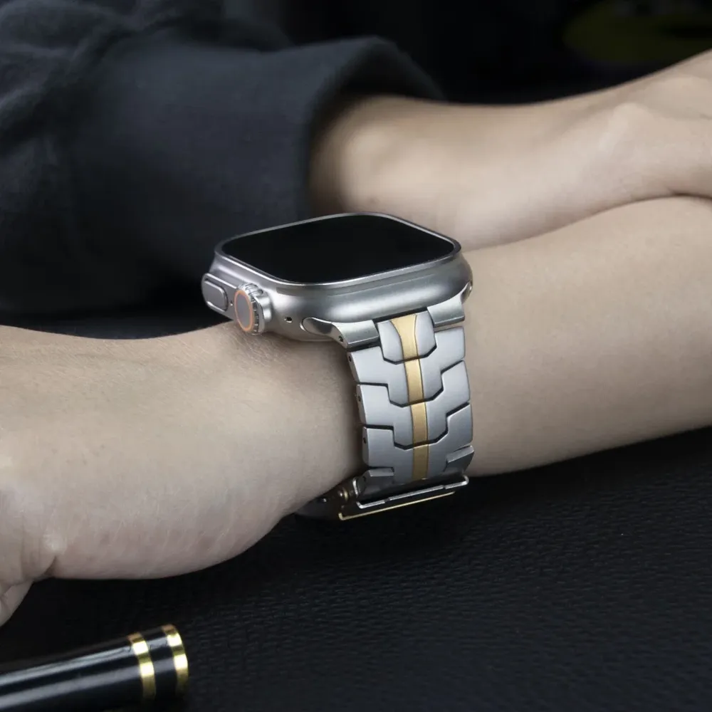 Bracelet acier inoxydable pour Apple Watch 38 à 49 mm