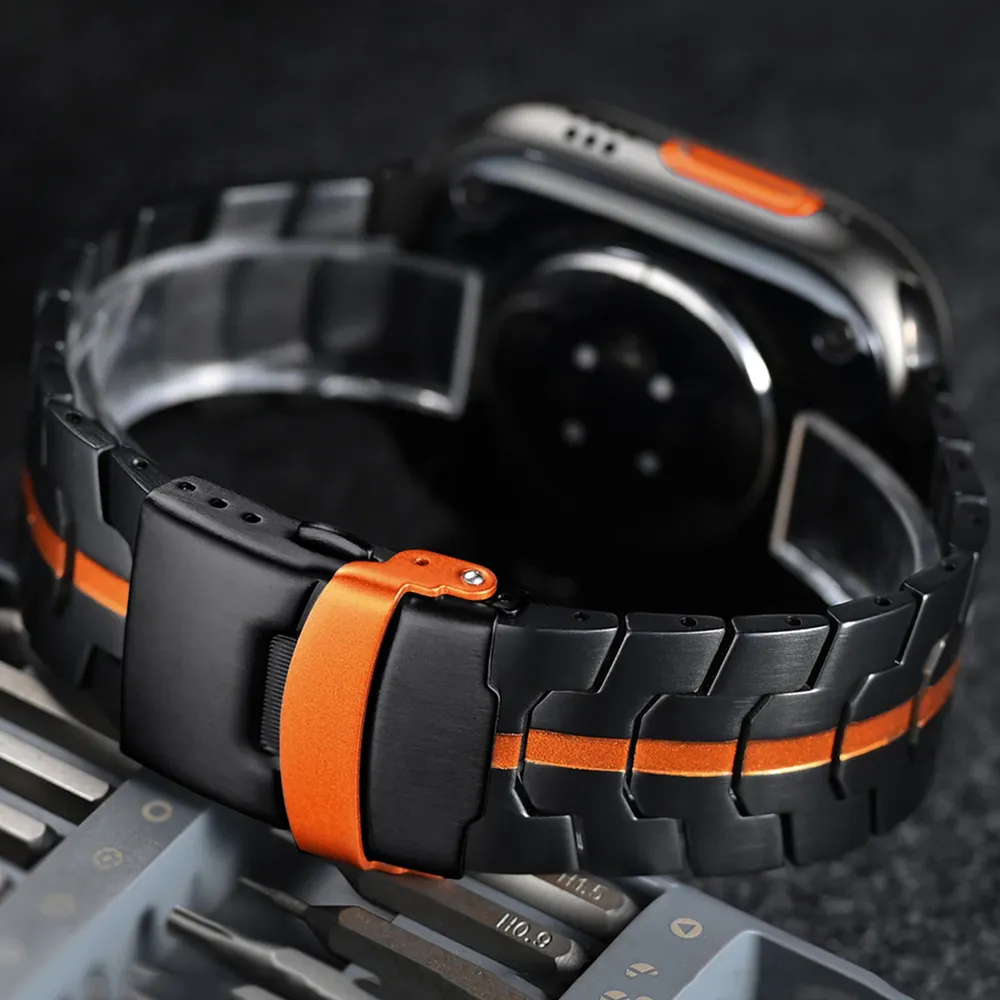 Bracelet acier inoxydable pour Apple Watch 38 à 49 mm