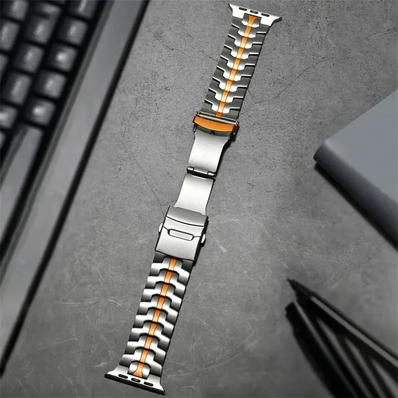 Bracelet acier inoxydable pour Apple Watch 38 à 49 mm