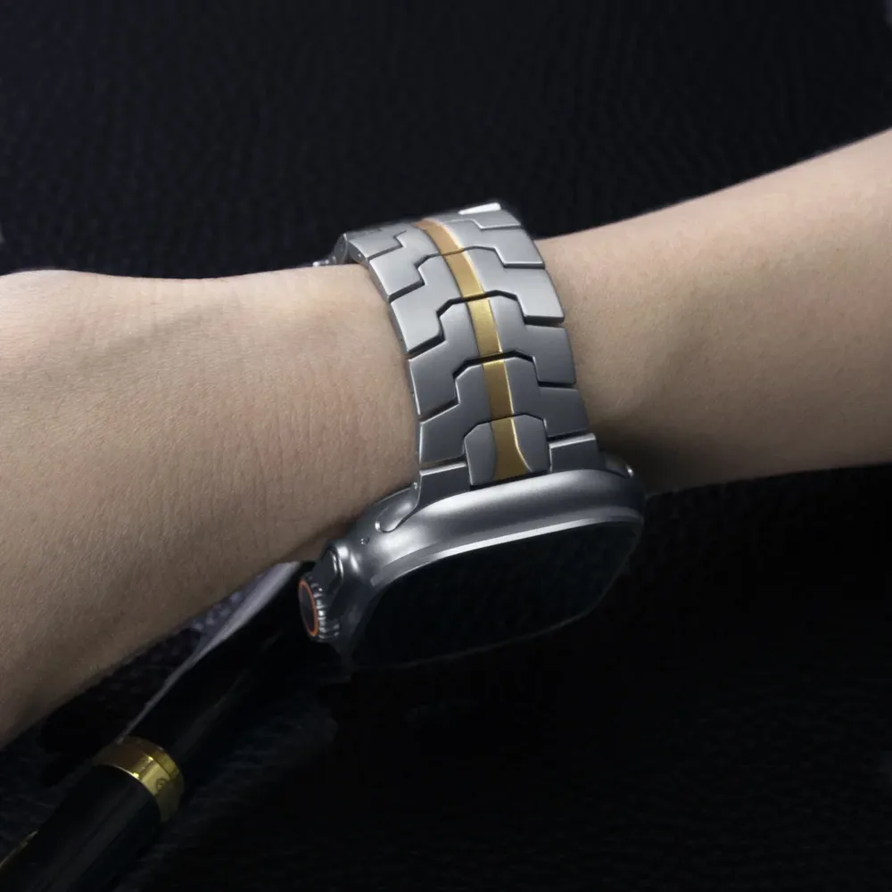 Bracelet acier inoxydable pour Apple Watch 38 à 49 mm