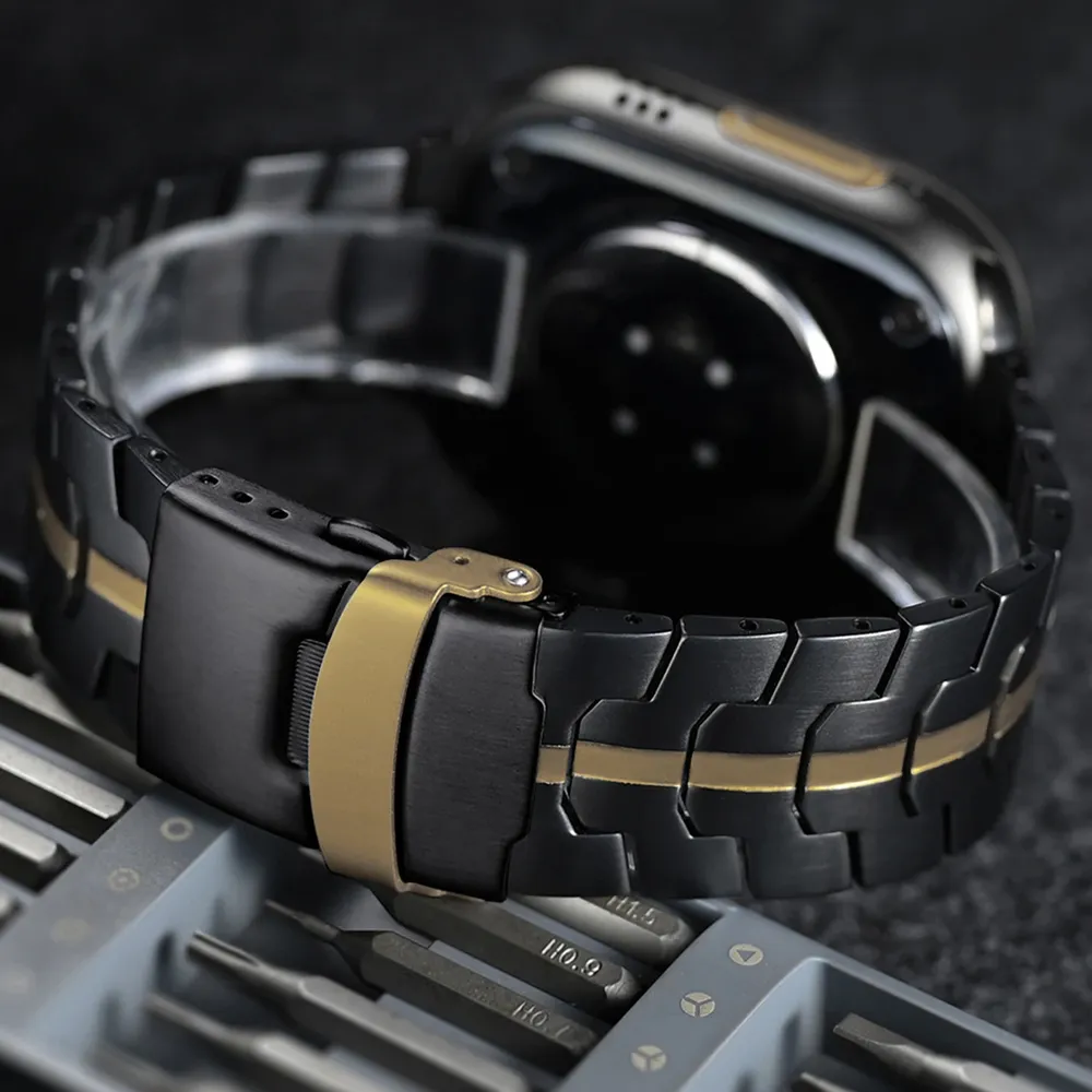 Bracelet acier inoxydable pour Apple Watch 38 à 49 mm