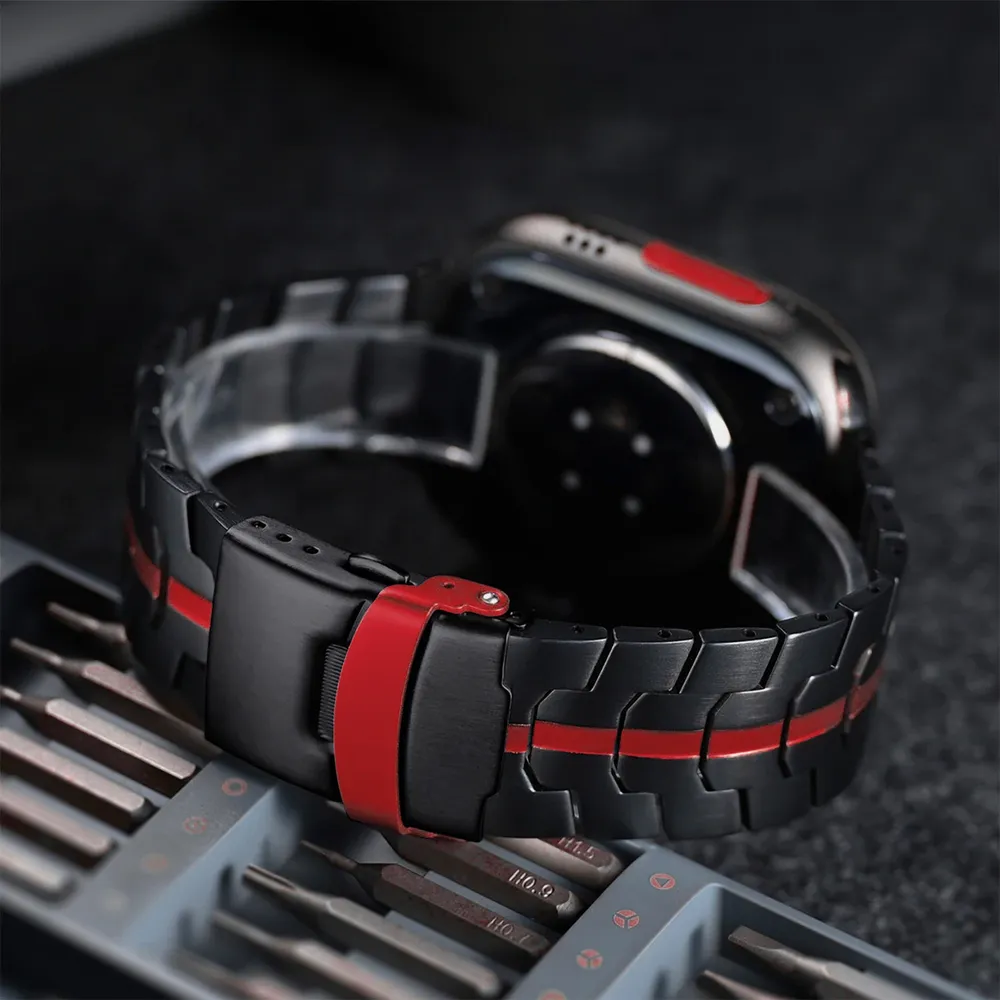 Bracelet acier inoxydable pour Apple Watch 38 à 49 mm