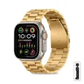 Bracelet acier inoxydable pour Apple Watch 38 à 49 mm – Couleur Or (Or)