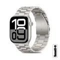 Bracelet acier inoxydable pour Apple Watch 38 à 49 mm – Couleur Starlight