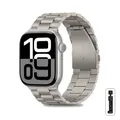 Bracelet acier inoxydable pour Apple Watch 38 à 49 mm – Couleur Titanium color