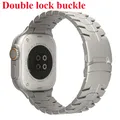 Bracelet acier inoxydable pour Apple Watch 38 à 49 mm – Couleur du bracelet TypeA-Titanium Color