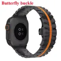 Bracelet acier inoxydable pour Apple Watch 38 à 49 mm – Couleur du bracelet TypeB-Black Orange