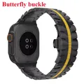 Bracelet acier inoxydable pour Apple Watch 38 à 49 mm – Couleur du bracelet TypeB-Black Gold