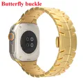 Bracelet acier inoxydable pour Apple Watch 38 à 49 mm – Couleur du bracelet TypeB-Gold