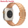Bracelet acier inoxydable pour Apple Watch 38 à 49 mm – Couleur du bracelet TypeB-Rose Gold