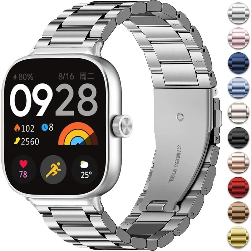 Bracelet acier inoxydable pour Redmi Watch 4 Mi Band 8
