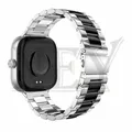 Bracelet acier inoxydable pour Redmi Watch 4 Mi Band 8 – Couleur du bracelet Silver black 09