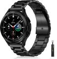 Bracelet acier inoxydable pour Samsung Galaxy Watch 7 – Couleur du bracelet Noir avec outil