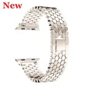 Bracelet acier luxe pour Apple Watch 38 à 49 mm femmes – Couleur Starlight