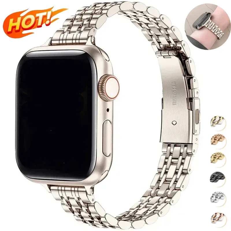 Bracelet acier pour Apple Watch 38 à 49 mm série 11