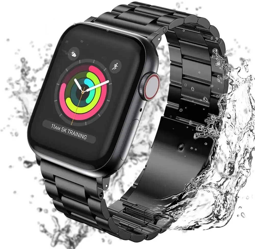 Bracelet acier pour Apple Watch 38 à 49 mm série 11