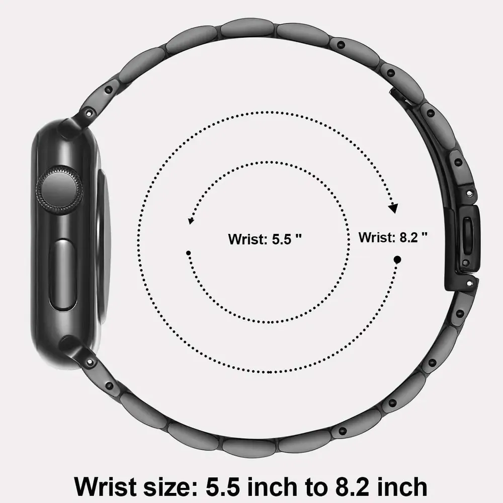 Bracelet acier pour Apple Watch 38 à 49 mm série 11