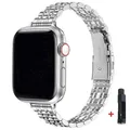 Bracelet acier pour Apple Watch 38 à 49 mm série 11 – Couleur Sliver-Tool