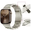 Bracelet acier pour Apple Watch 38 à 49 mm série 11 – Couleur du bracelet Starlight