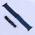 Bracelet acier pour Apple Watch 38 à 49 mm série 12 – Couleur du bracelet Blue