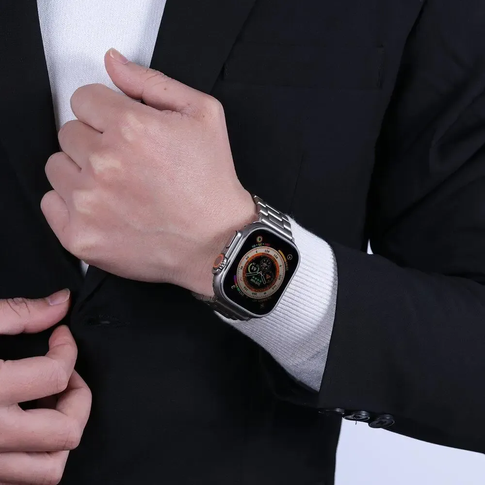 Bracelet acier pour Apple Watch 38 à 49 mm série 12
