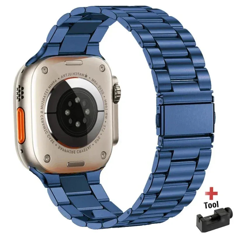 Bracelet acier pour Apple Watch 38 à 49 mm série 12