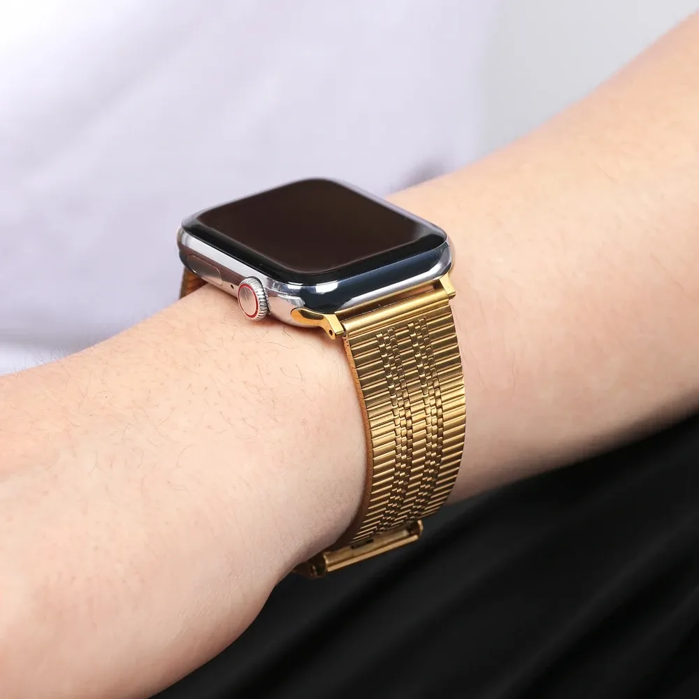 Bracelet acier pour Apple Watch 38 à 49 mm série 12