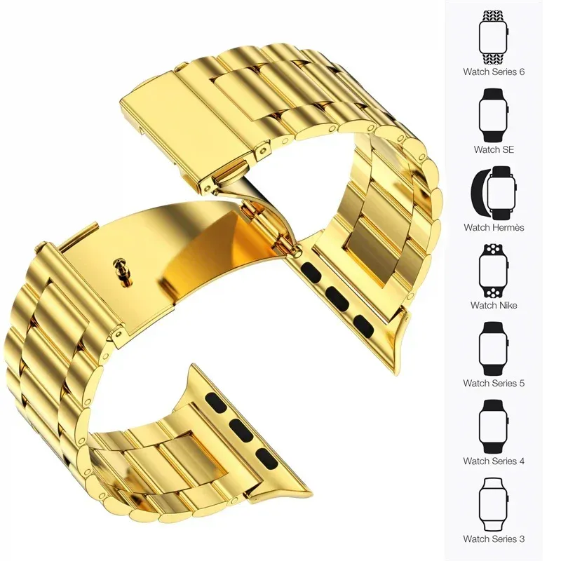 Bracelet acier pour Apple Watch 38 à 49 mm série 12