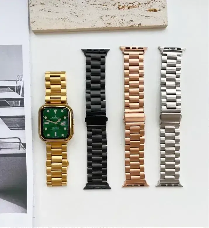 Bracelet acier pour Apple Watch 38 à 49 mm série 12
