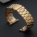 Bracelet acier pour Apple Watch 38 à 49 mm série 12 – Couleur du bracelet Gold 03