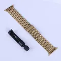 Bracelet acier pour Apple Watch 38 à 49 mm série 12 – Couleur du bracelet Gold