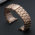 Bracelet acier pour Apple Watch 38 à 49 mm série 12 – Couleur du bracelet Rose gold 02