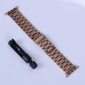 Bracelet acier pour Apple Watch 38 à 49 mm série 12 – Couleur du bracelet Rose-gold
