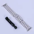 Bracelet acier pour Apple Watch 38 à 49 mm série 12 – Couleur du bracelet Starlight