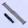 Bracelet acier pour Apple Watch 38 à 49 mm série 12 – Couleur du bracelet Titanium