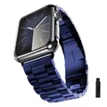 Bracelet acier pour Apple Watch 38 à 49 mm série 9 – Couleur du bracelet blue
