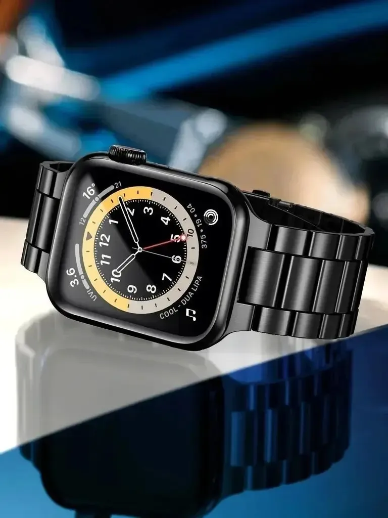 Bracelet acier pour Apple Watch 38 à 49 mm série 9