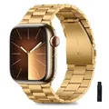 Bracelet acier pour Apple Watch 38 à 49 mm série 9 – Couleur du bracelet gold