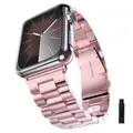 Bracelet acier pour Apple Watch 38 à 49 mm série 9 – Couleur du bracelet pink